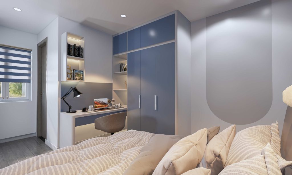 Thiết Kế Nhà Phố Tại Khu Đô Thị EcoLakes Phòng ngủ Nhà Anh Diệp