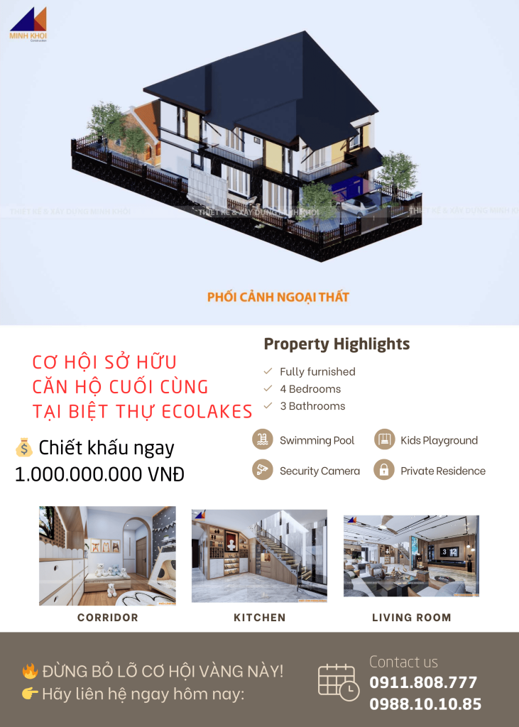 Cơ Hội Sở Hữu Căn Biệt Thự Ecolakes Thung Lũng Ước Mơ – A8-12B