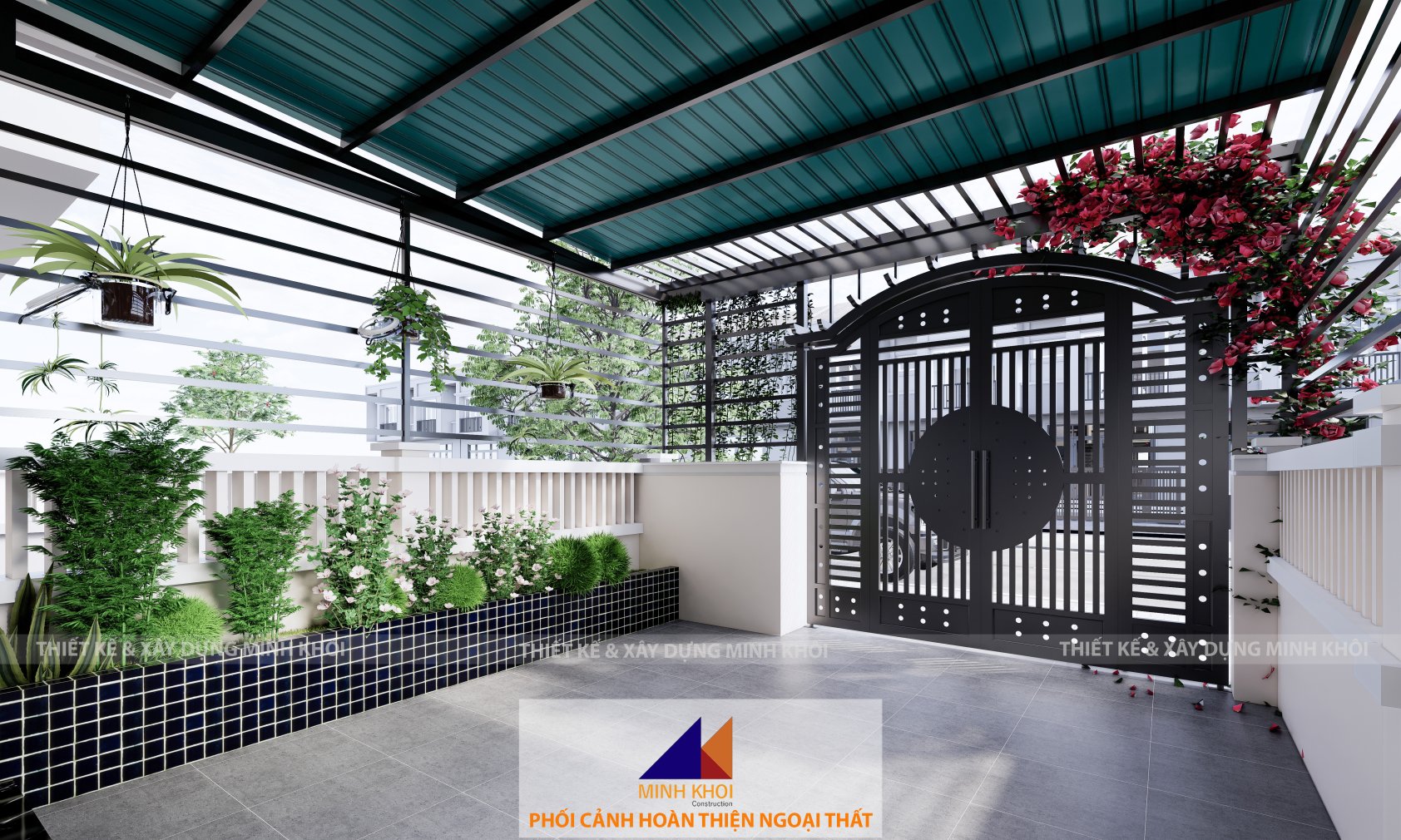 sân vườn nhà phố Ecolakes C8-34