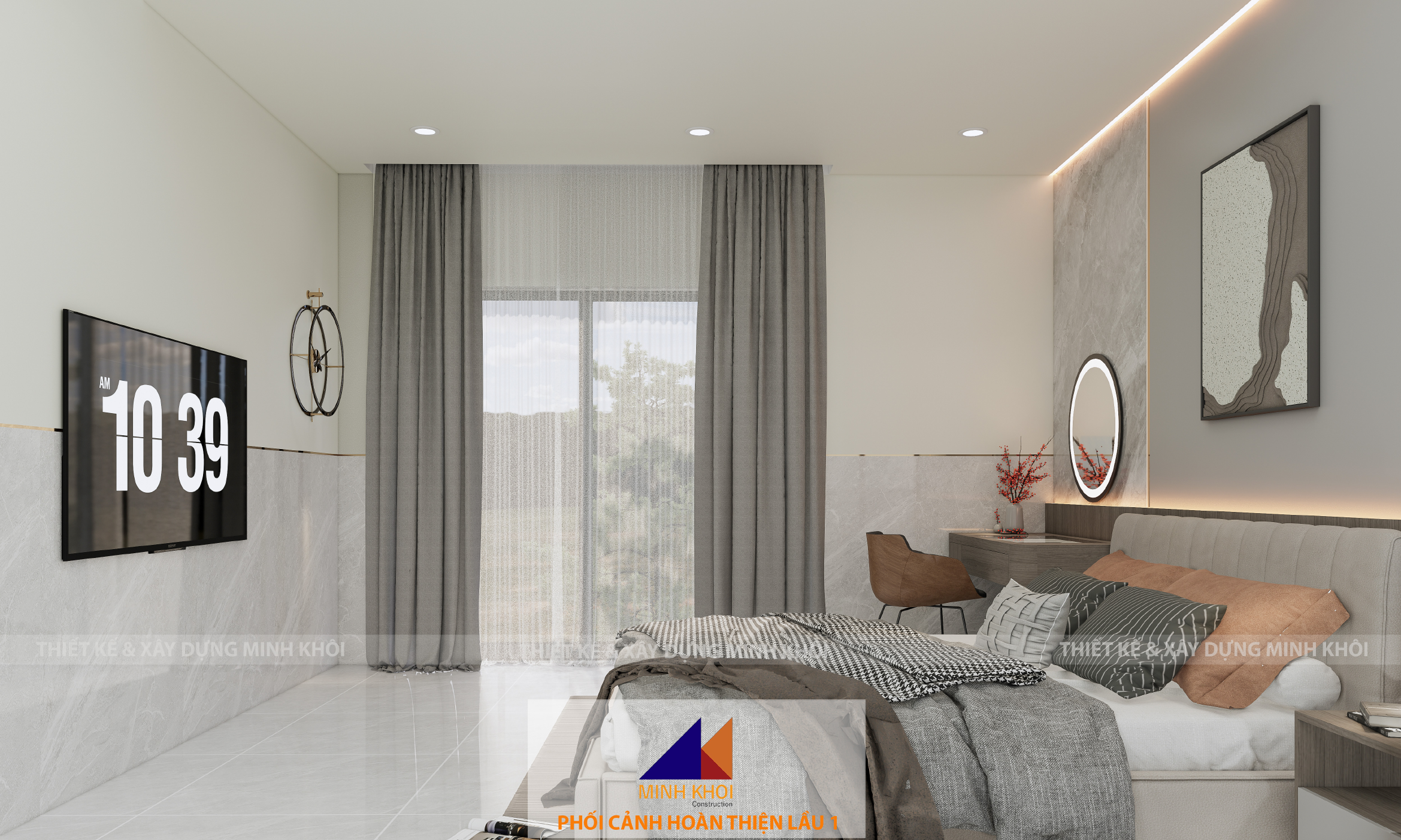 thiết kế 3D phòng ngủ