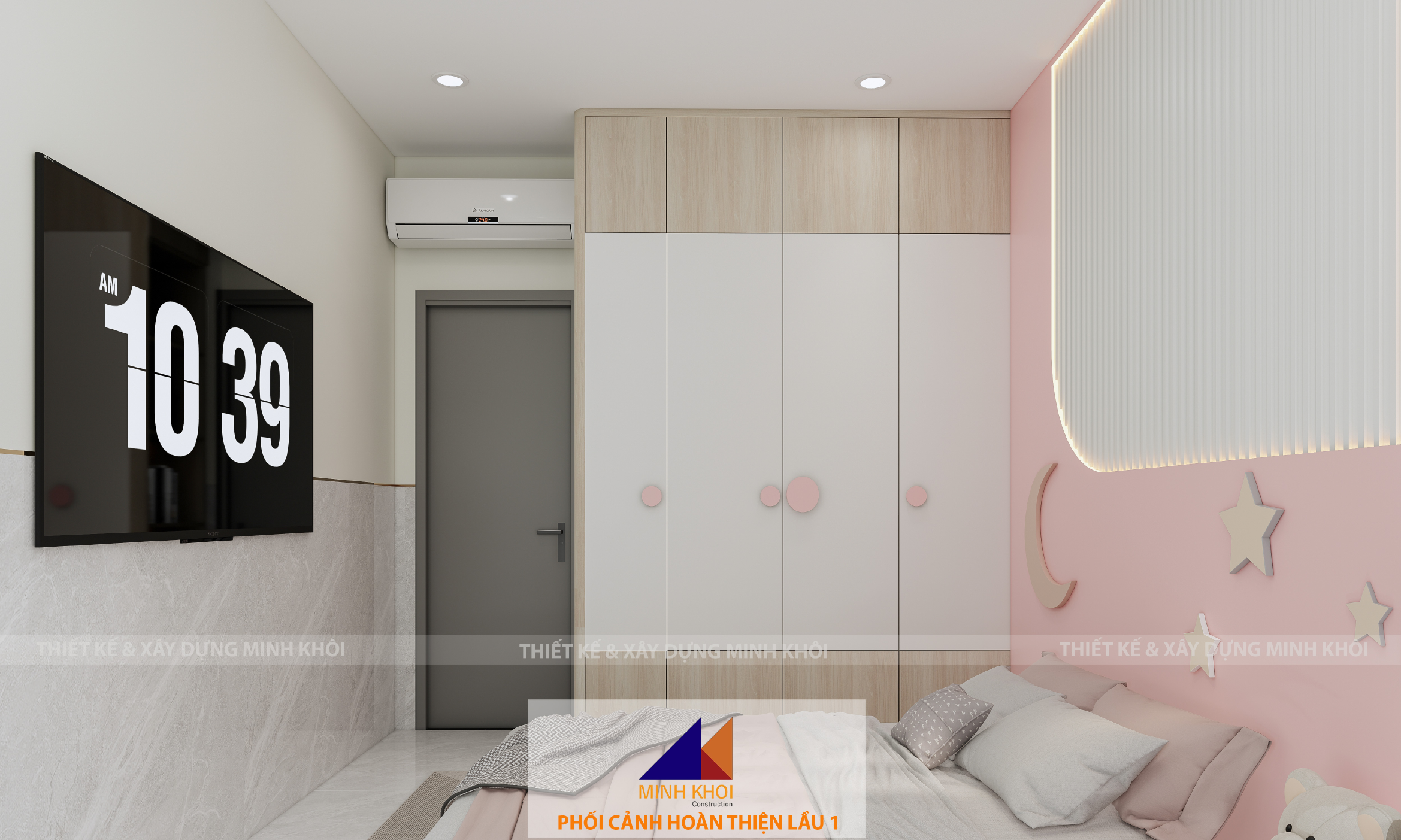 phối cảnh thiết kế 3D phòng ngủ