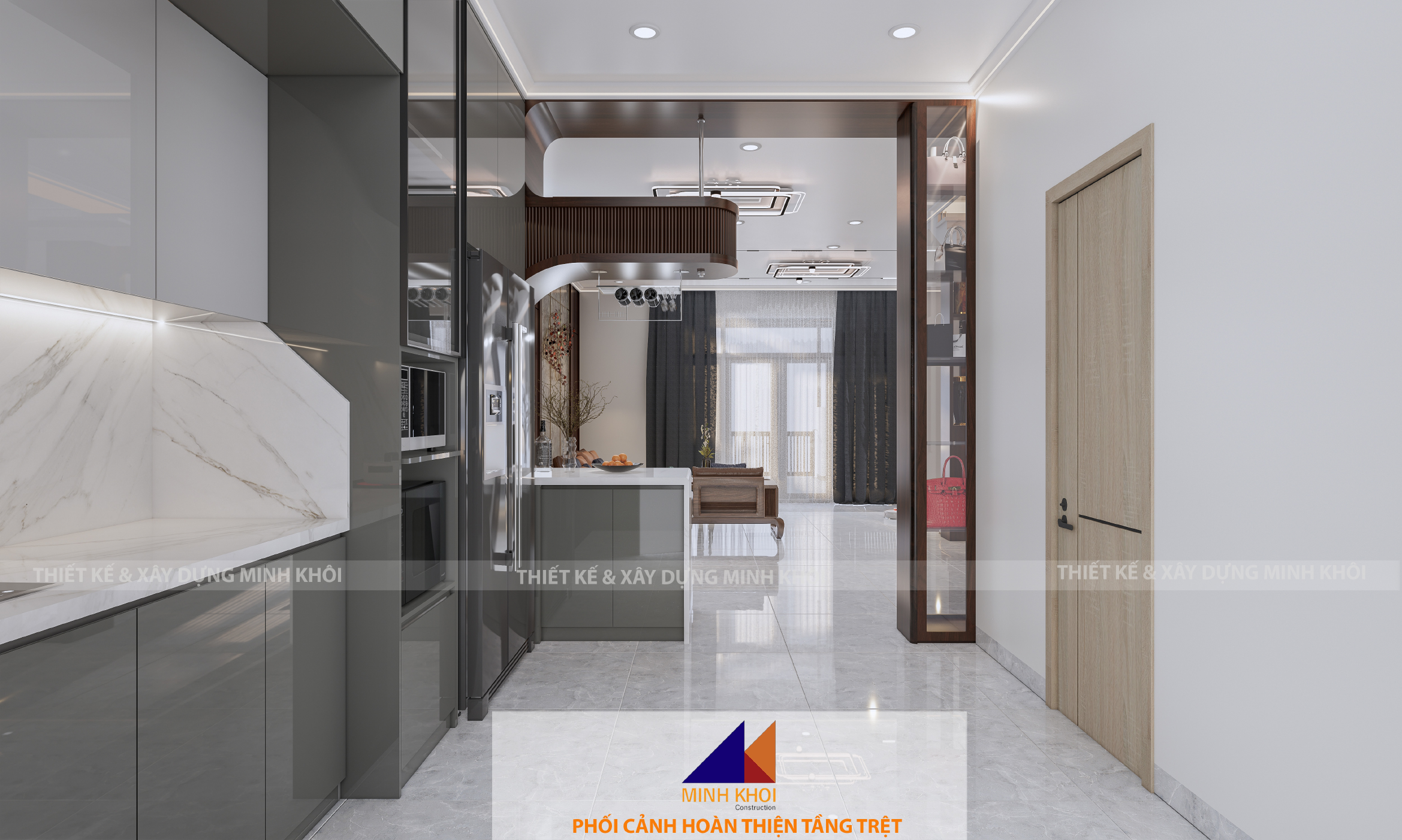 dự án hoàn thiện khu bếp và bàn ăn nhà phố C4.24
