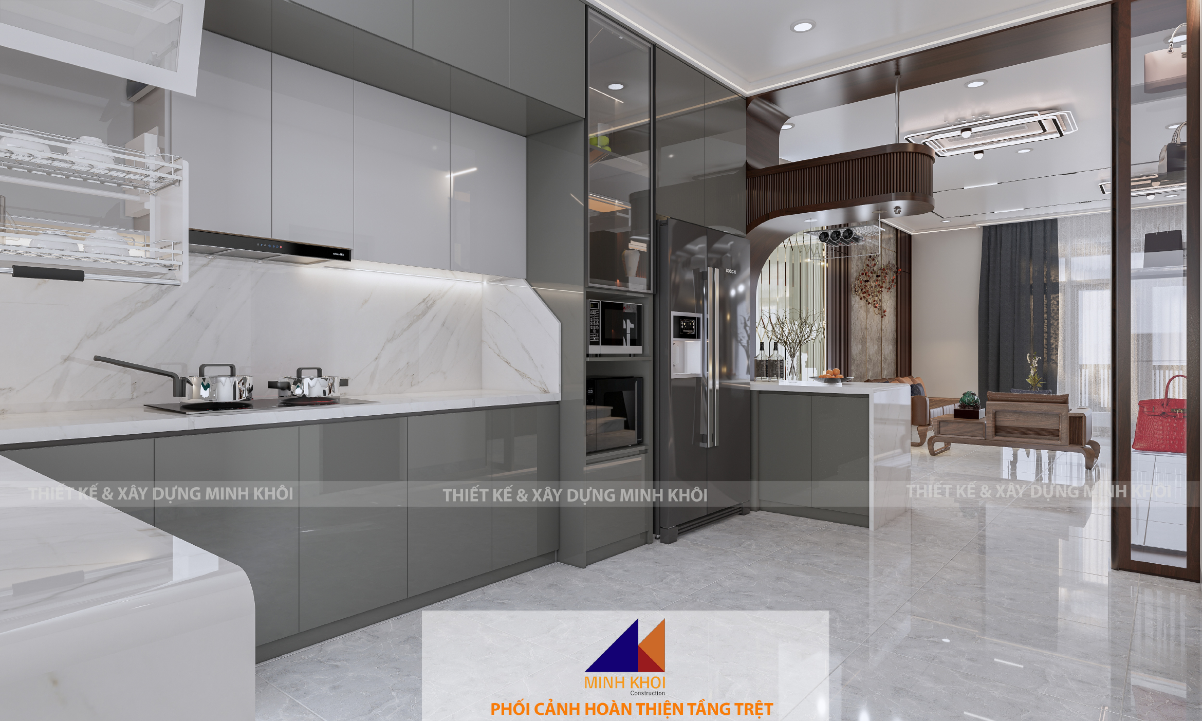 dự án hoàn thiện khu bếp và bàn ăn nhà phố C4.24