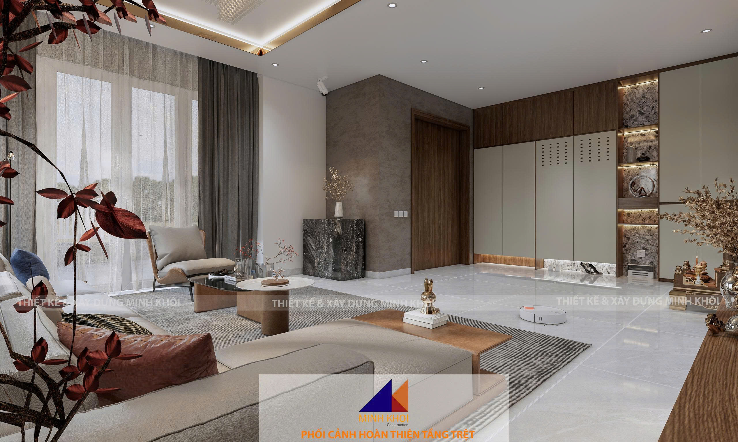 hình ảnh thiết kế 3D biệt thự Ecolakes A1-10